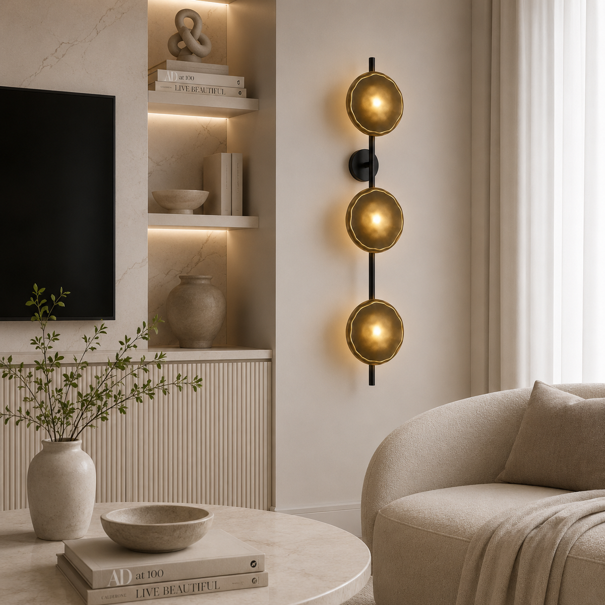 Nordycka szklana lampa ścienna – okrągły design i nastrojowe oświetlenie
