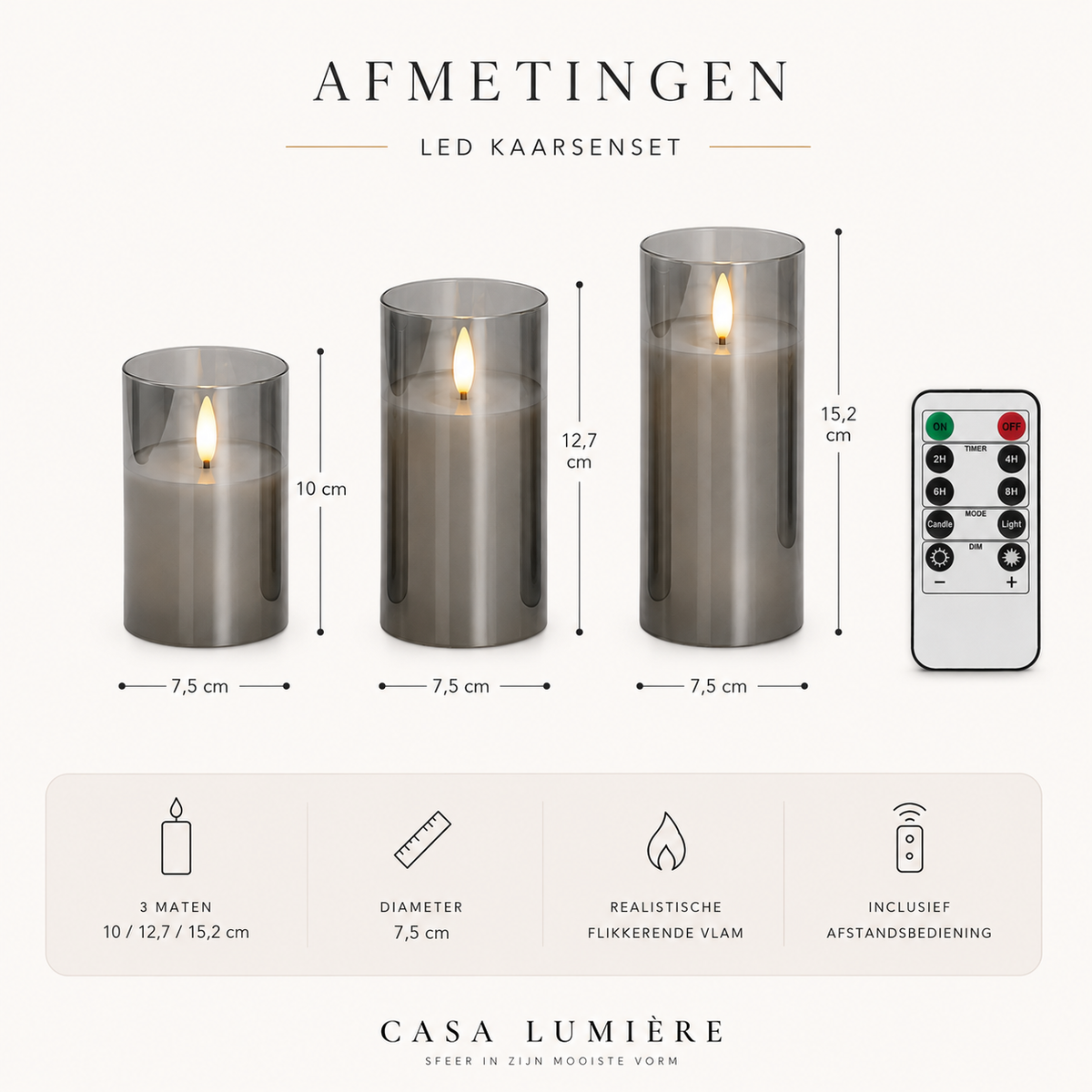 Flammenlose Kerzen – Stimmungsbeleuchtung mit Fernbedienung