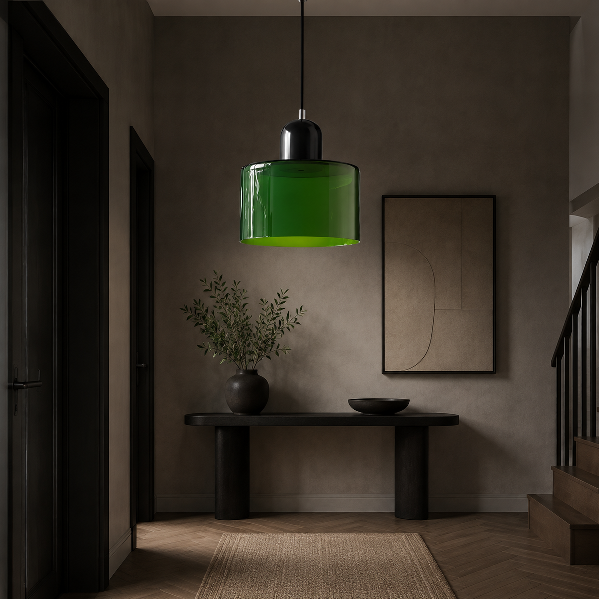 Lampada a sospensione in vetro retrò – lampada di design, illuminazione ambientale