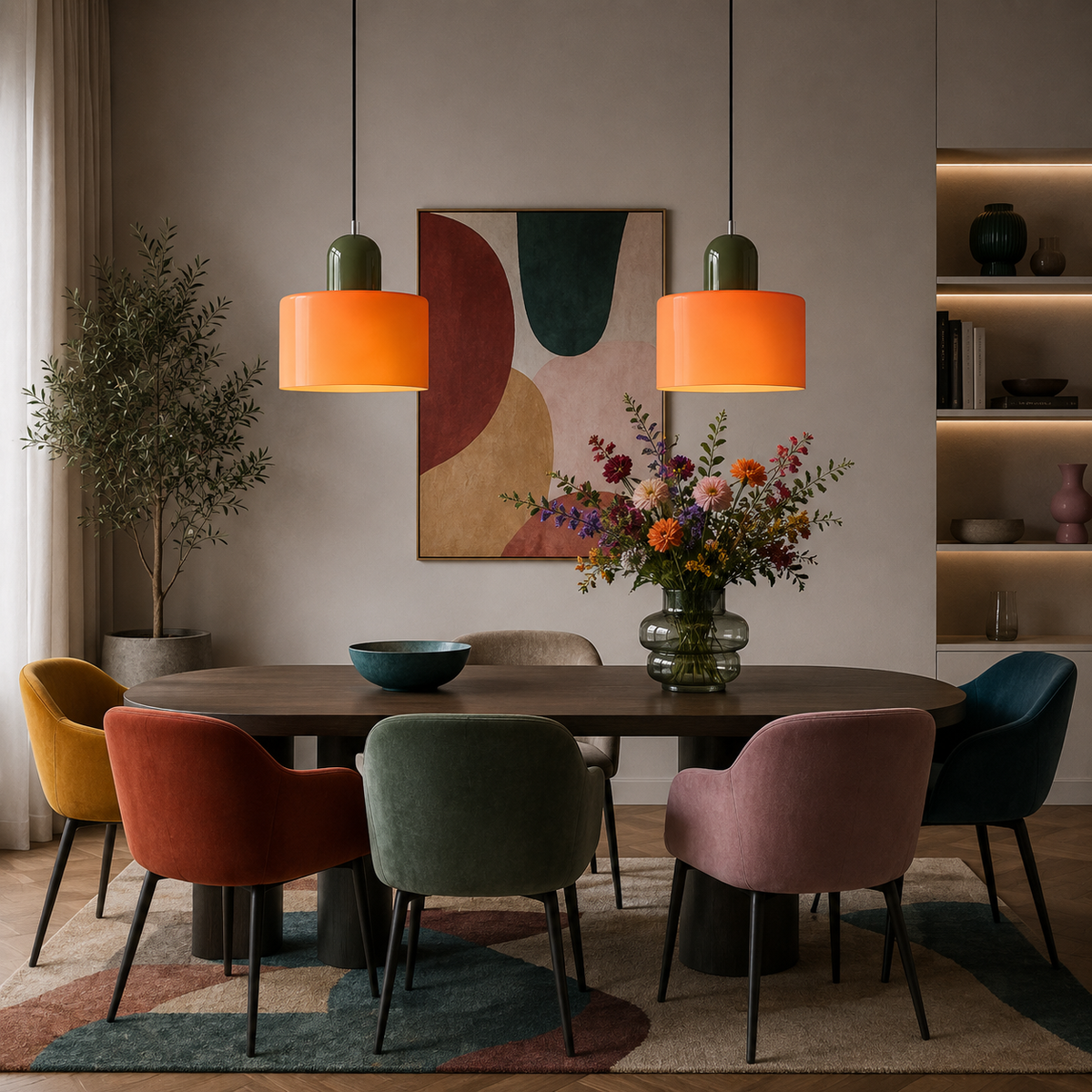Lampada a sospensione in vetro retrò – lampada di design, illuminazione ambientale