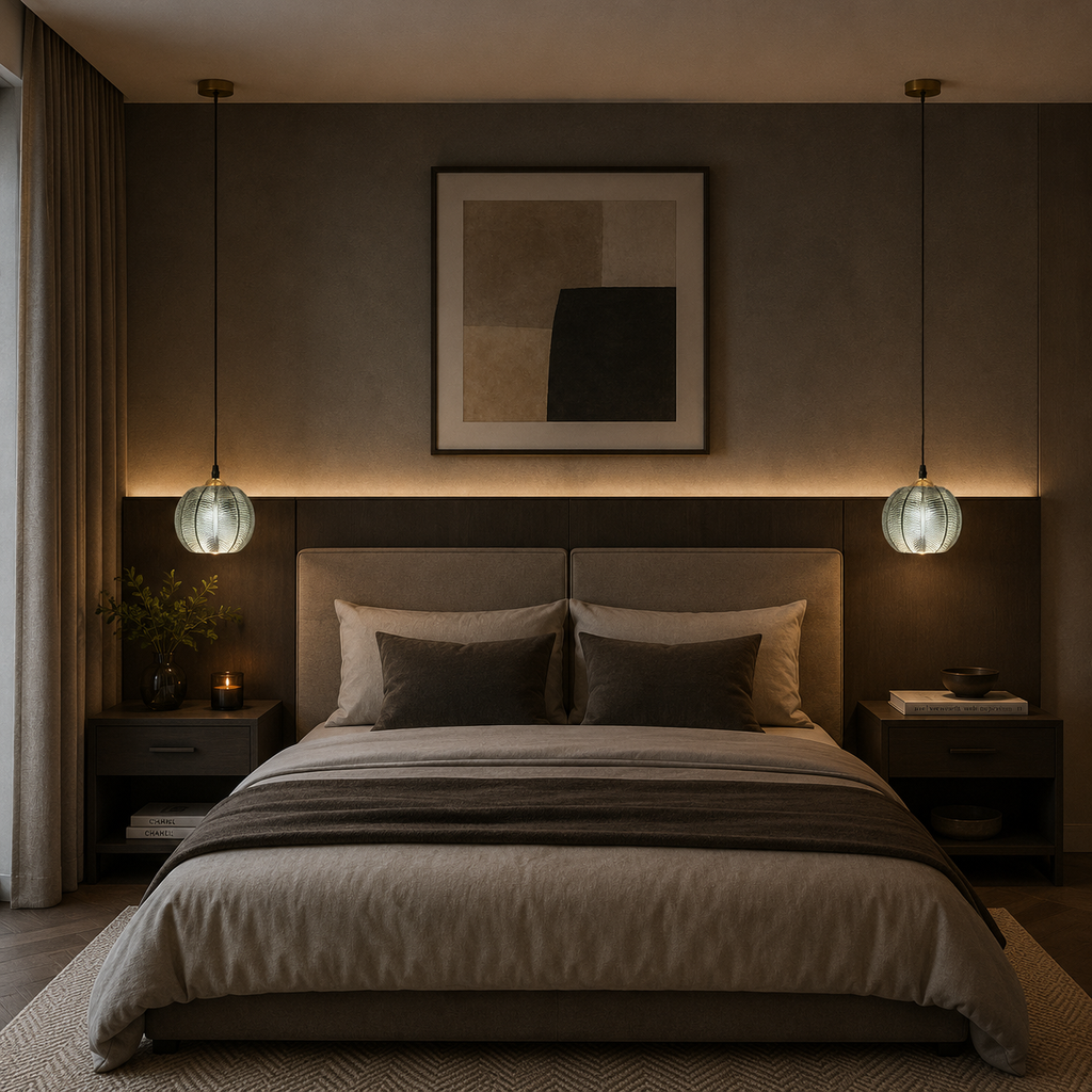Skleněné závěsné svítidlo se vzorem listů - designová lampa