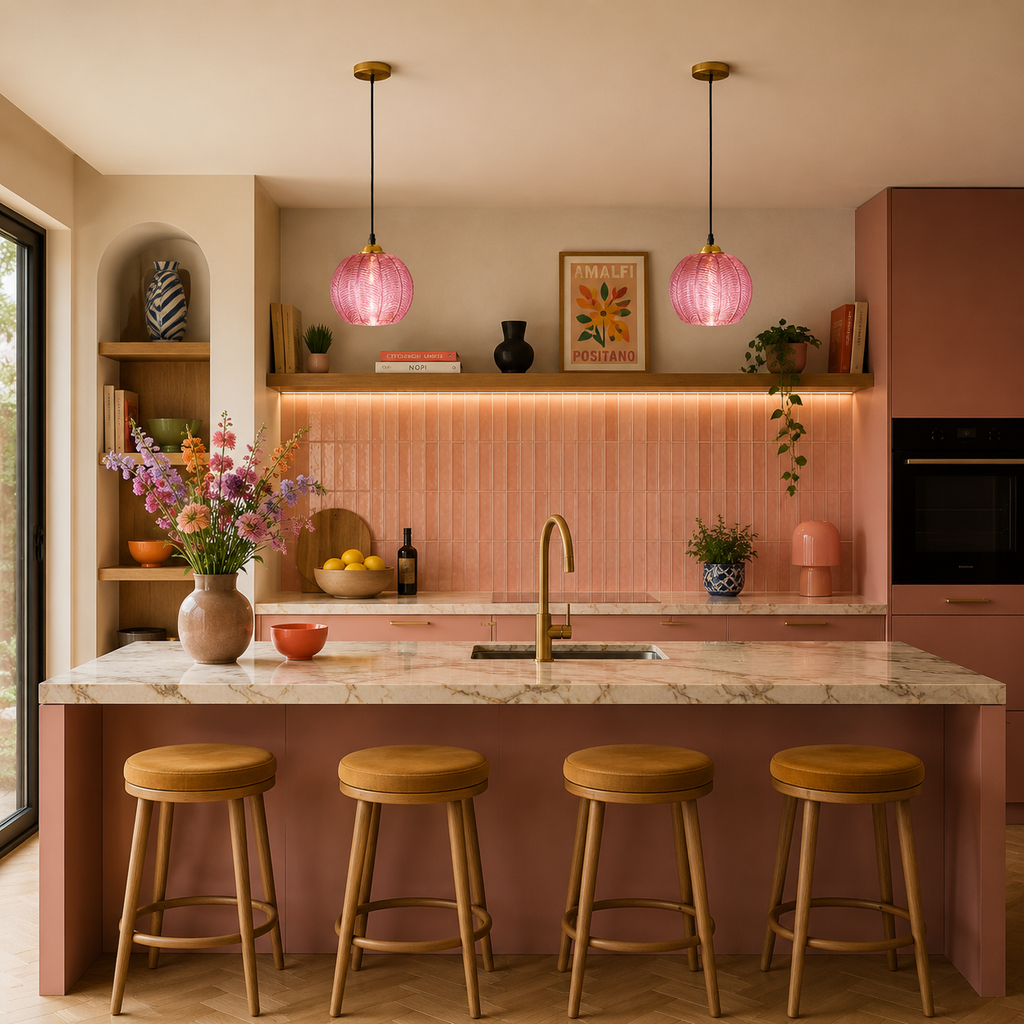 Skleněné závěsné svítidlo se vzorem listů - designová lampa
