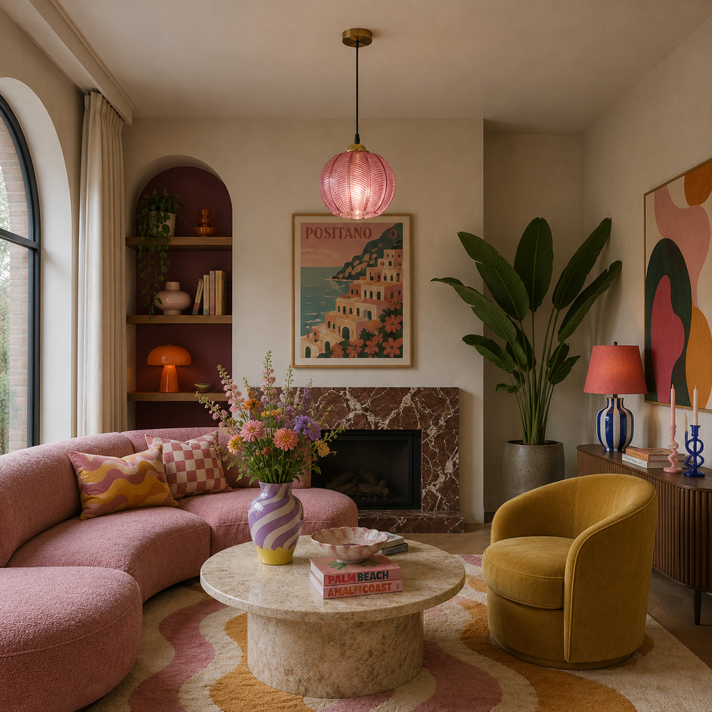 Skleněné závěsné svítidlo se vzorem listů - designová lampa