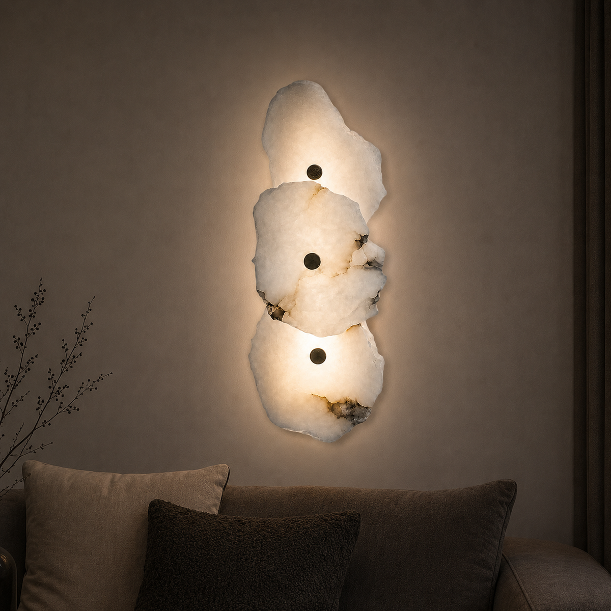 Organic Marble Wall Light – Design Light, Soft Ambient Lighting