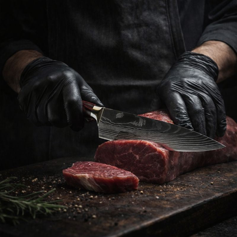 Chef's Knife 20.5 cm – Layered Steel Blade, Japanese Profile, Wood-Look Handle