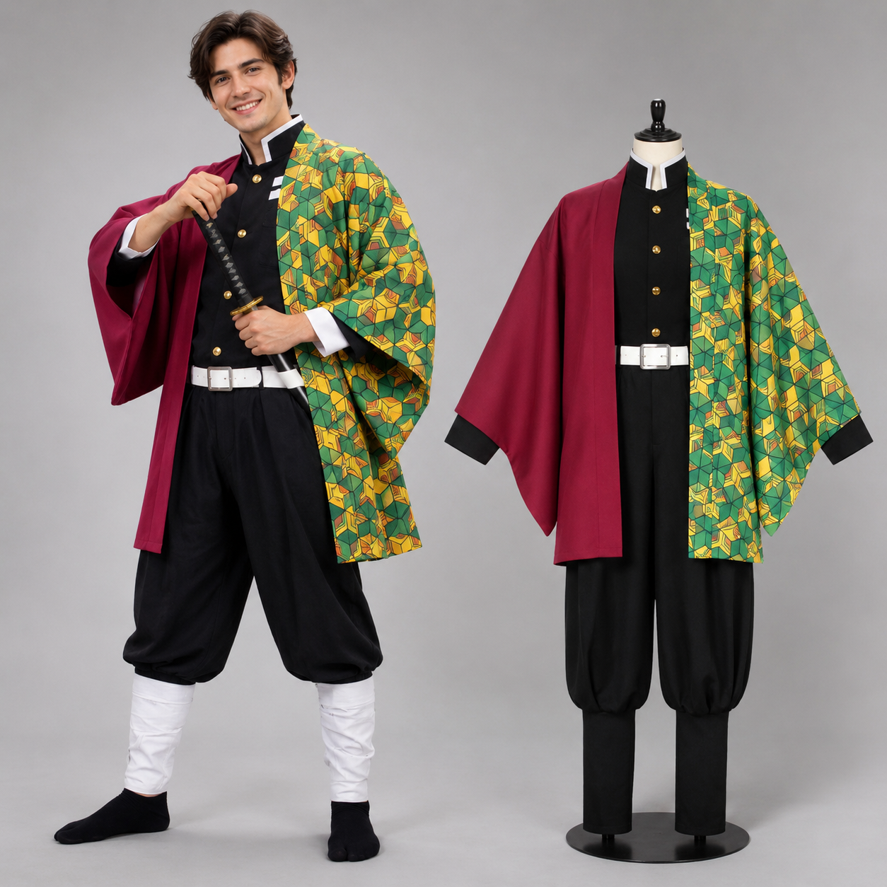 Anime kimono cosplay-kostyme sett