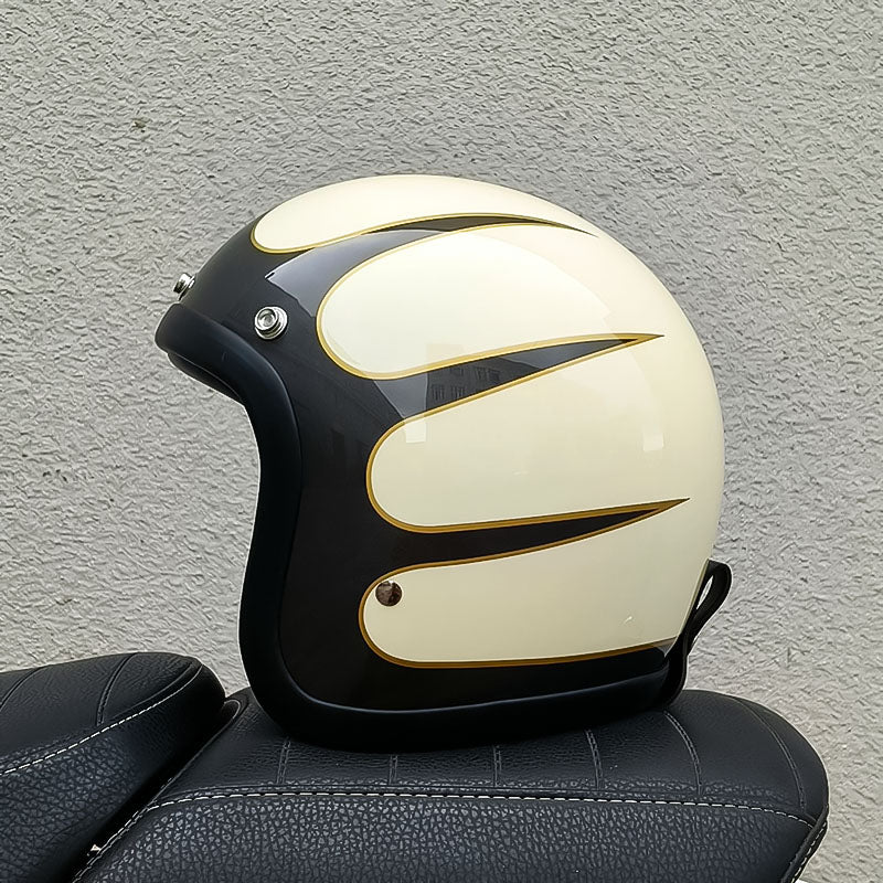 Düşük Profilli Vintage Motosiklet Kaskı - DOT ve ECE Onaylı