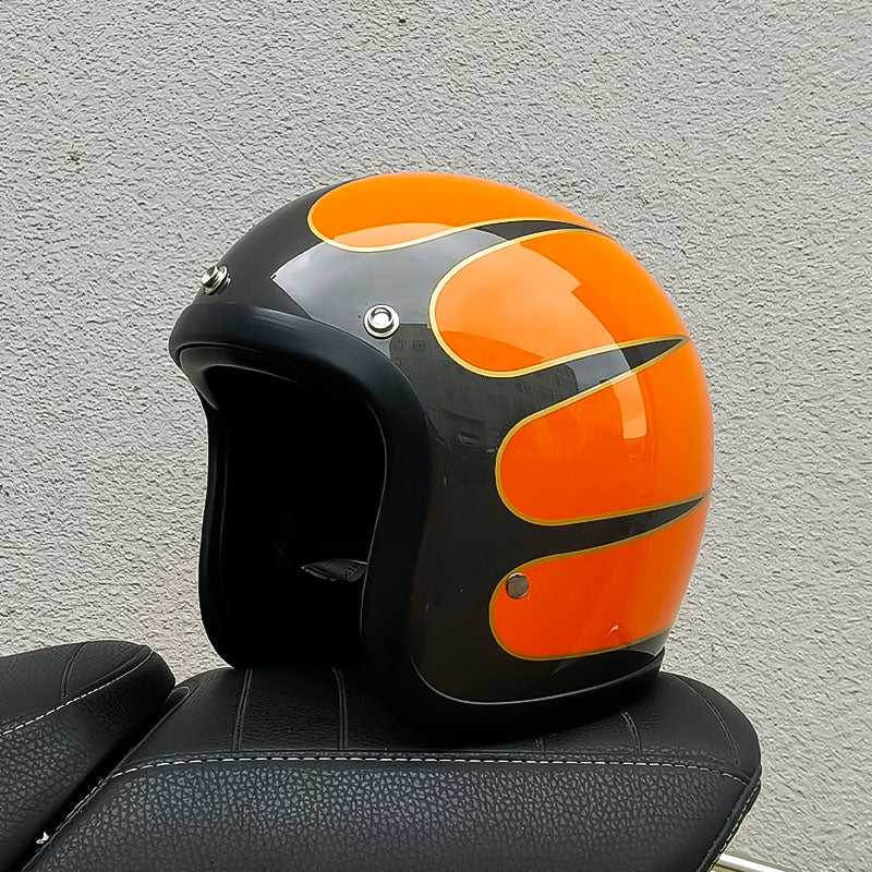 Düşük Profilli Vintage Motosiklet Kaskı - DOT ve ECE Onaylı