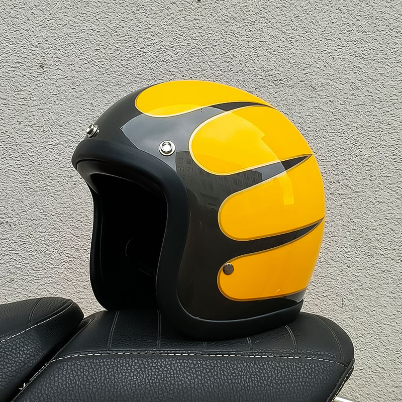 Düşük Profilli Vintage Motosiklet Kaskı - DOT ve ECE Onaylı