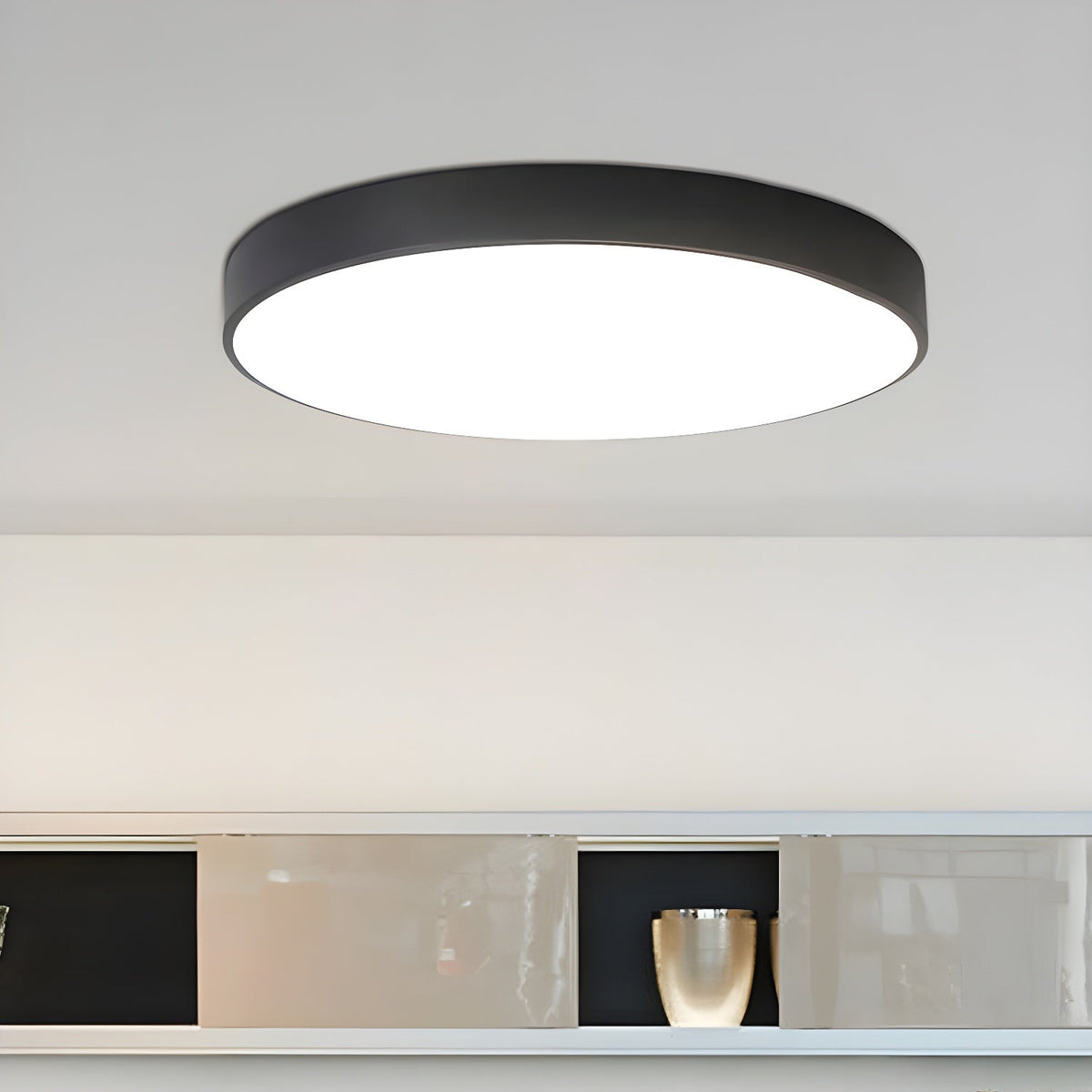 Izoriel schlanke runde Deckenleuchte – modern-minimalistisch, integrierte LED