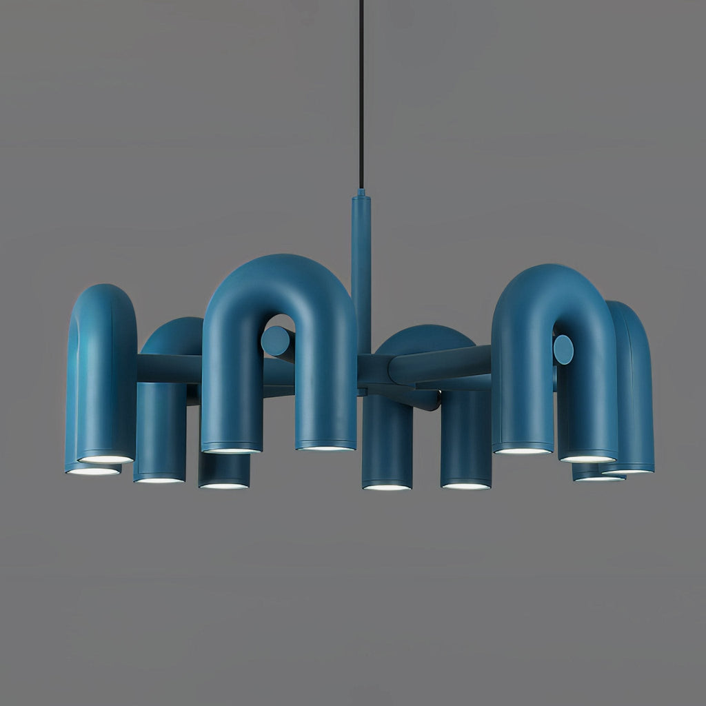 Lampadario Lustra Cirkus a forma di U — 4 luci, diam. 60 x H 37cm