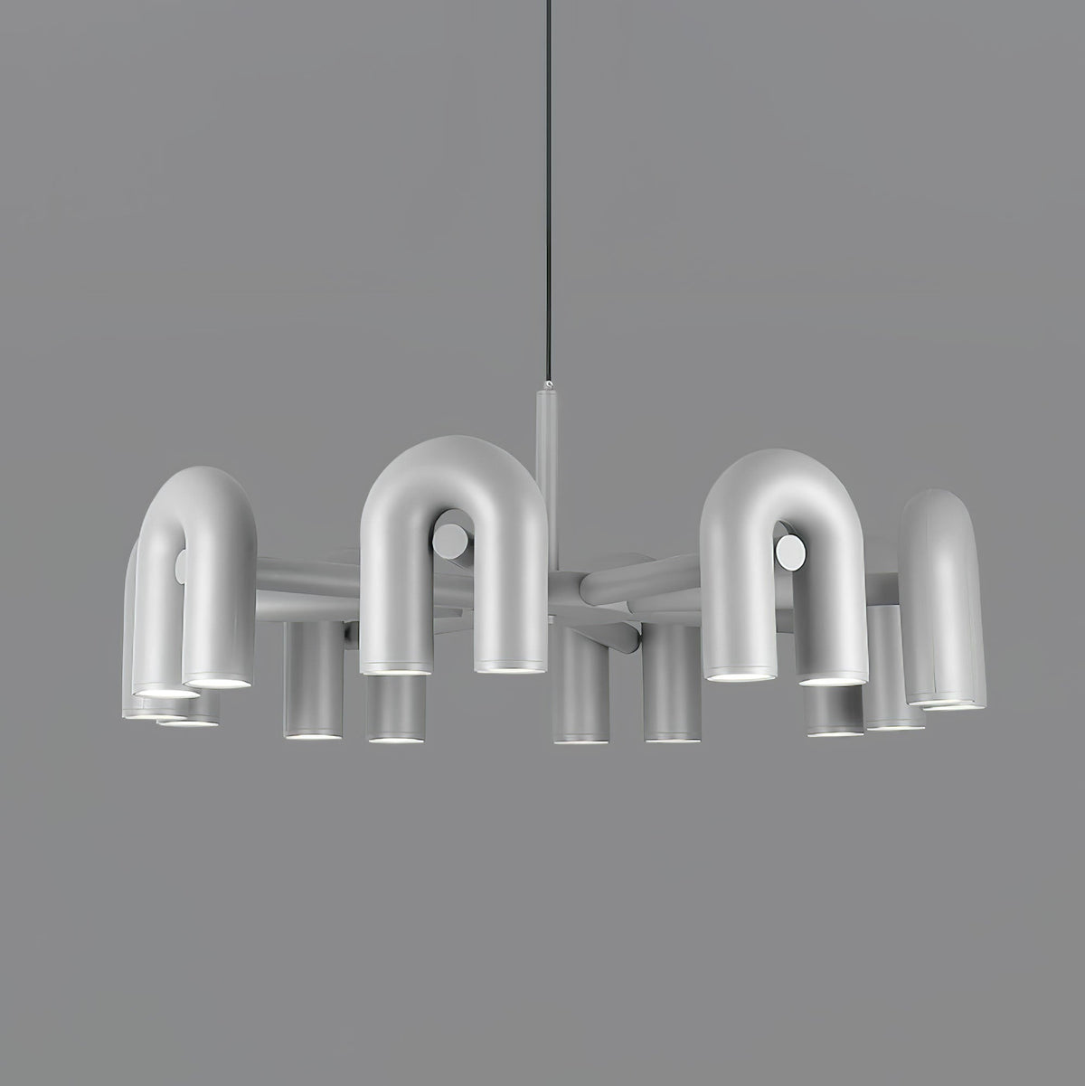 Lampadario Lustra Cirkus a forma di U — 4 luci, diam. 60 x H 37cm