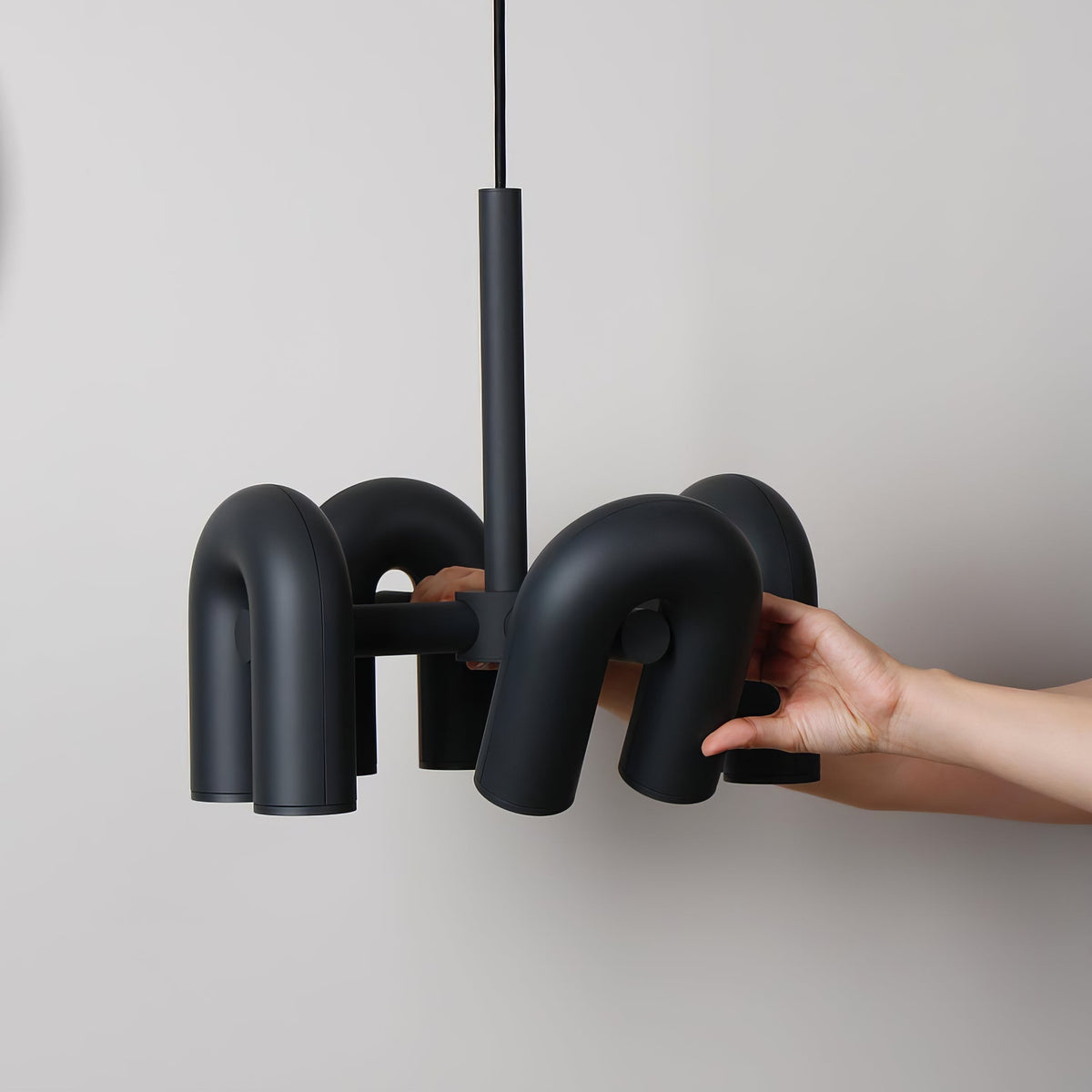 Lampadario Lustra Cirkus a forma di U — 4 luci, diam. 60 x H 37cm