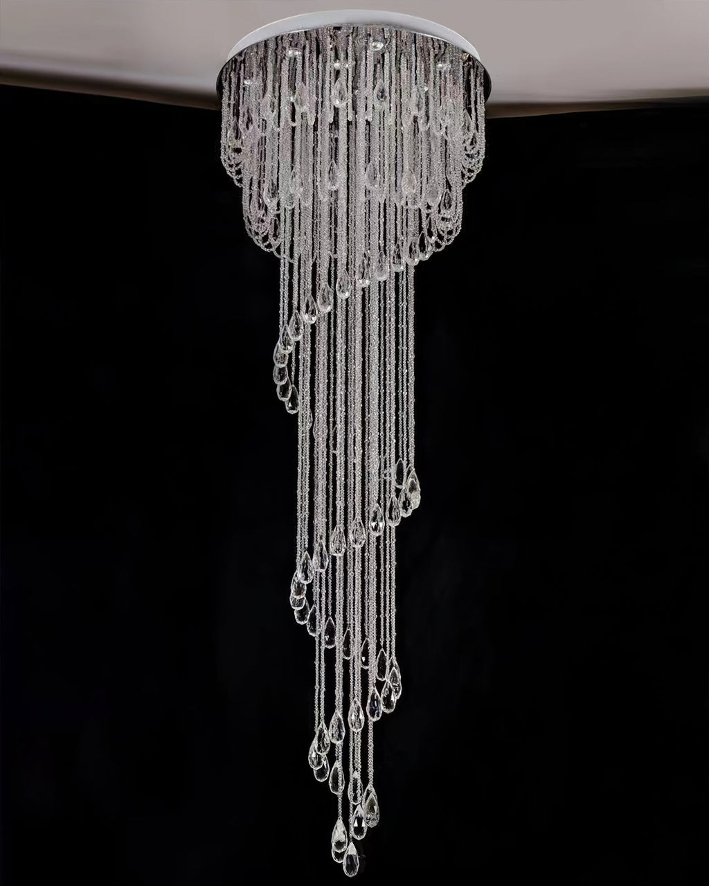 Lampadario di lusso postmoderno in cristallo Evlaieras — diametro da 40cm a 80cm, 50–90W