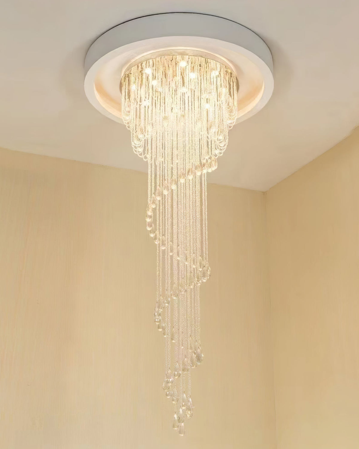 Lampadario di lusso postmoderno in cristallo Evlaieras — diametro da 40cm a 80cm, 50–90W