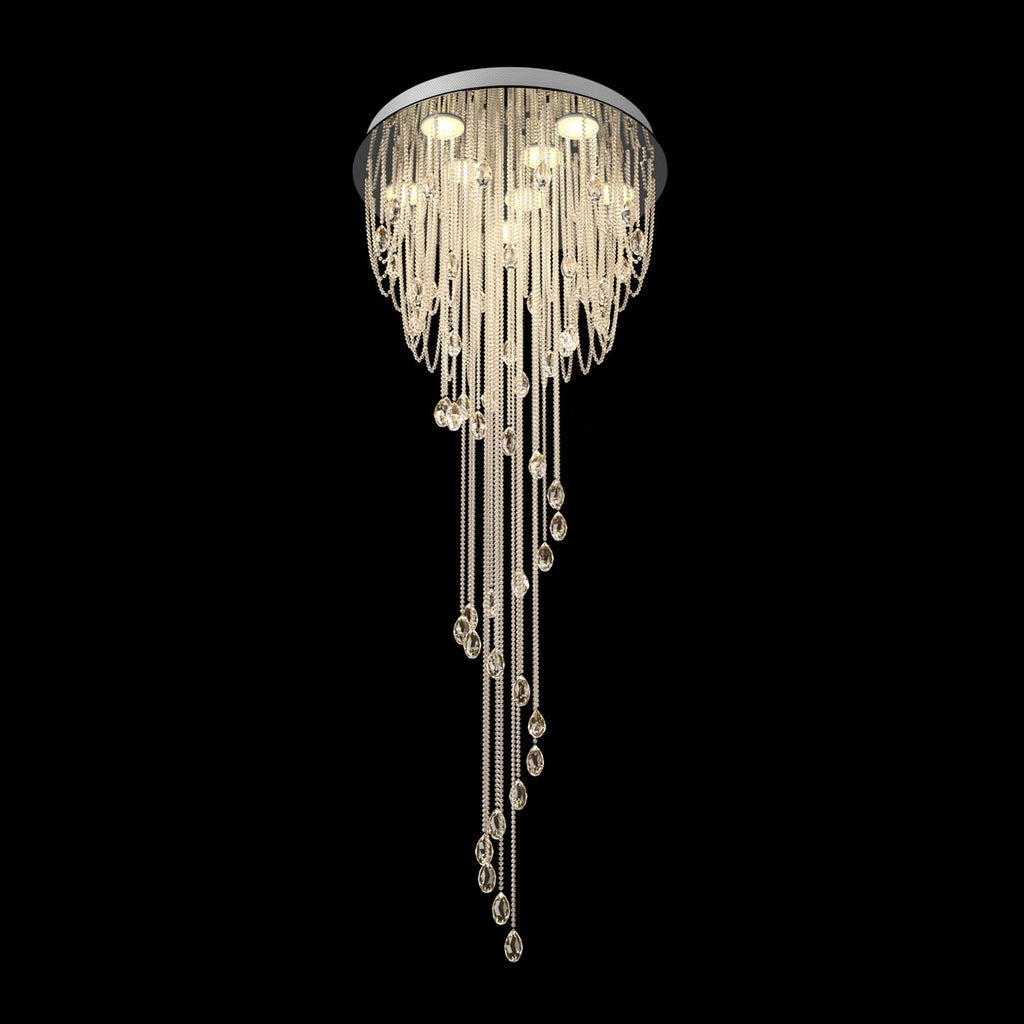 Lampadario di lusso postmoderno in cristallo Evlaieras — diametro da 40cm a 80cm, 50–90W