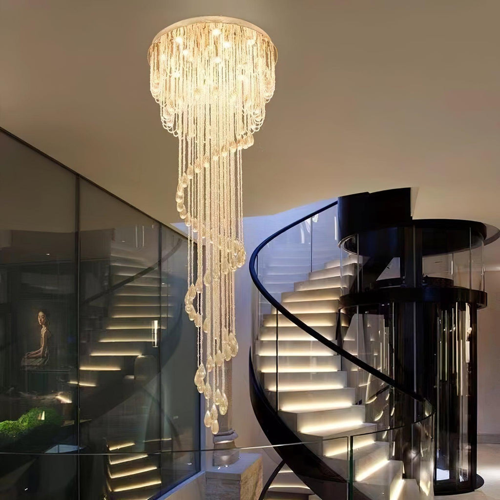 Lampadario di lusso postmoderno in cristallo Evlaieras — diametro da 40cm a 80cm, 50–90W