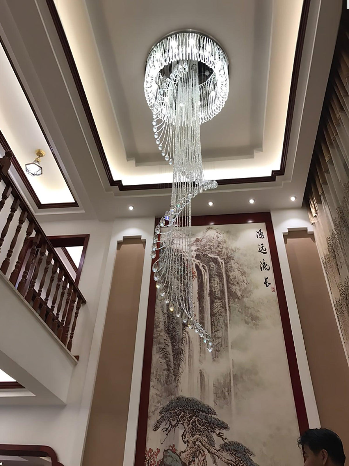 Lampadario di lusso postmoderno in cristallo Evlaieras — diametro da 40cm a 80cm, 50–90W