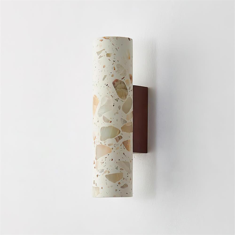 Fioren Terrazzo Wall Lamp — Hardwired Beige Walnut & Wood