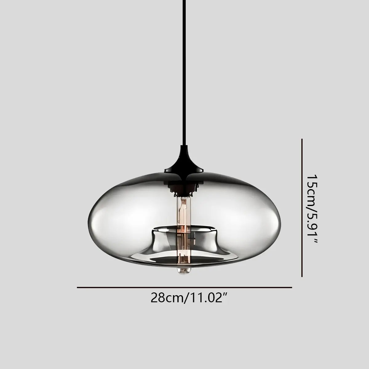 Lampu Gantung Kaca Berwarna-warni untuk Kawasan Makan - Orntli