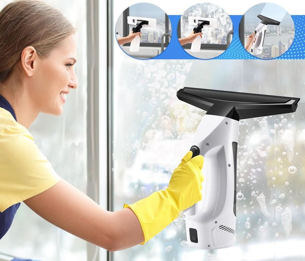 ClearVista Cordless Window Vacuum Cleaner For Streakless Windows Homeowners