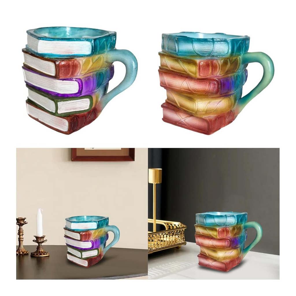 Skleněný hrnek na knihu v literárním stylu