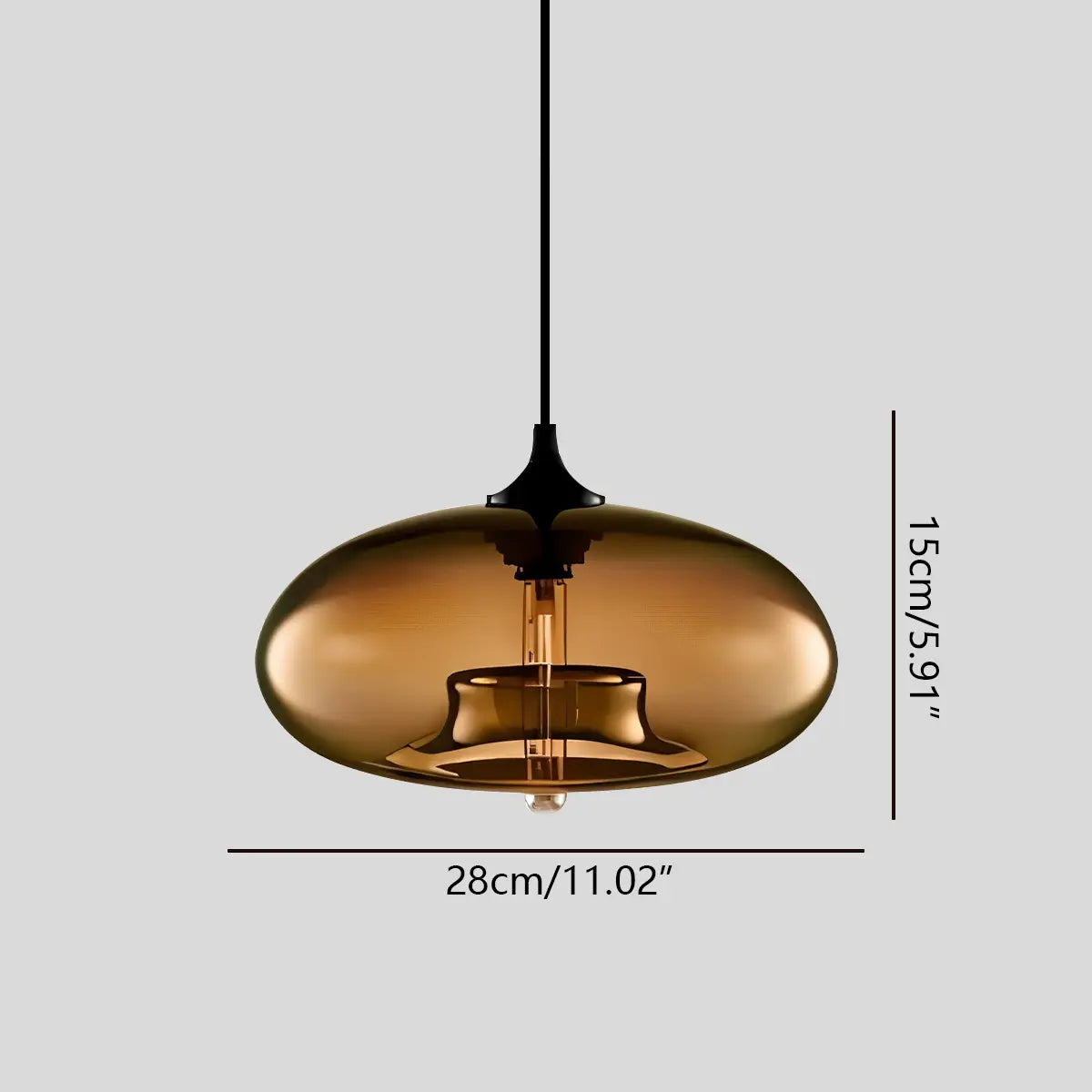 Lampu Gantung Kaca Berwarna-warni untuk Kawasan Makan - Orntli