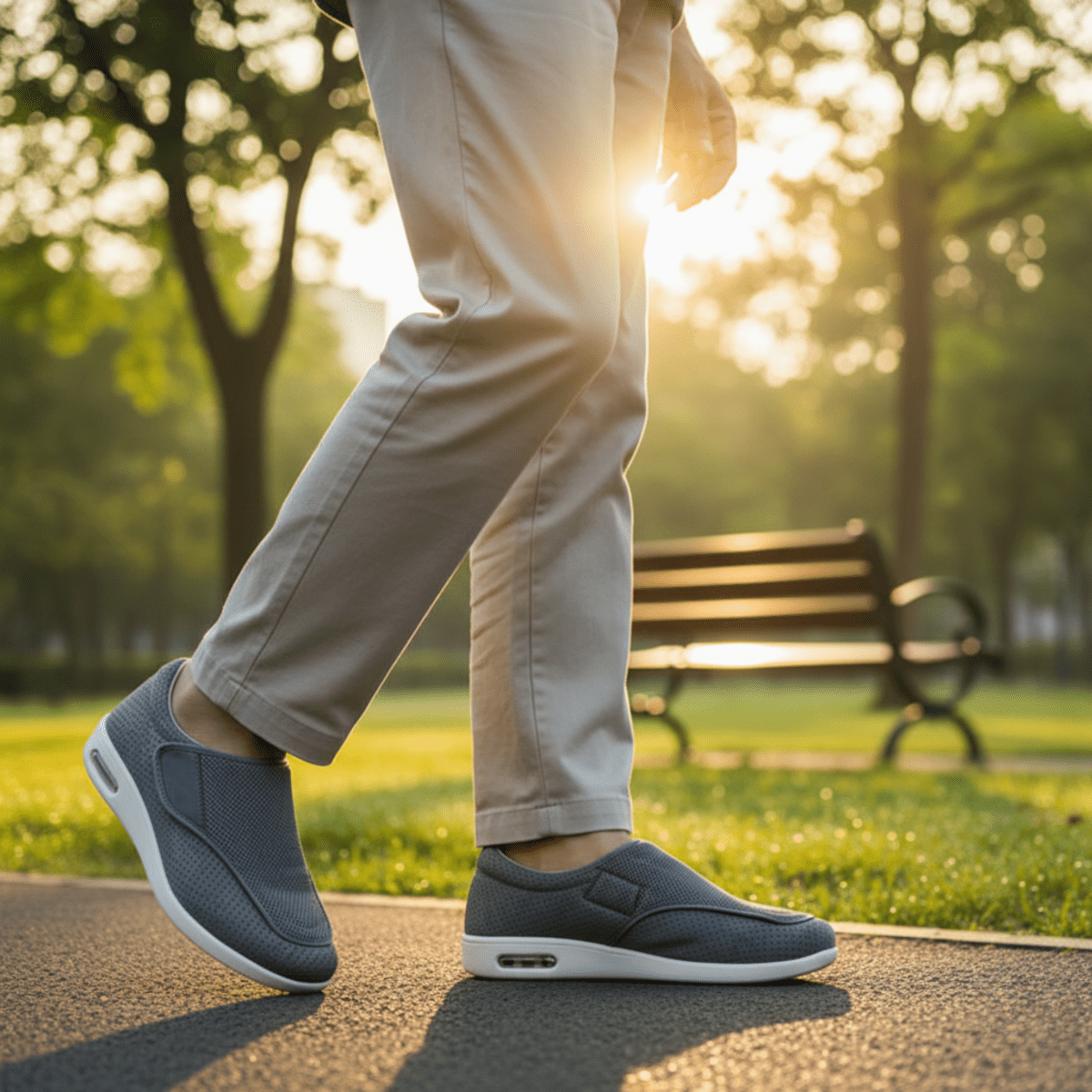 Cushioned Wide-Fit Shoes Designed for Sensitive and Swollen Feet