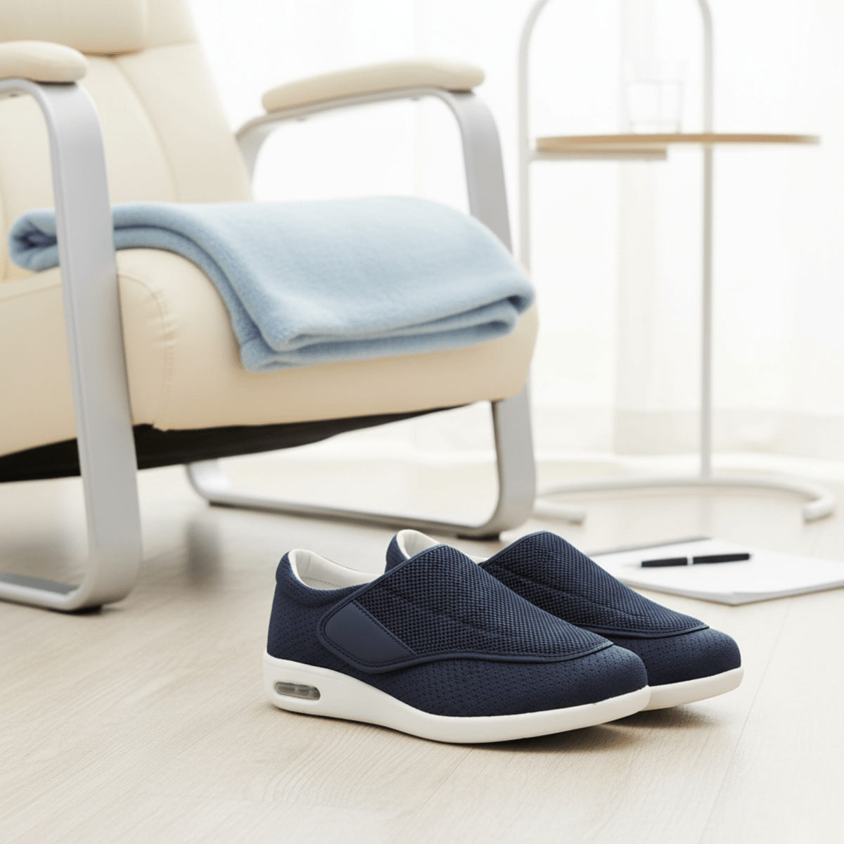 Cushioned Wide-Fit Shoes Designed for Sensitive and Swollen Feet