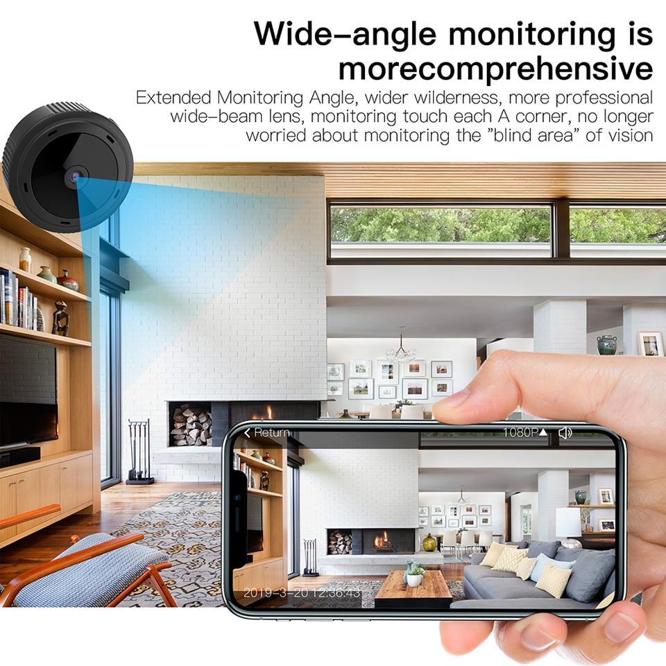 Cameră de supraveghere WiFi compactă 1080P cu vedere pe timp de noapte