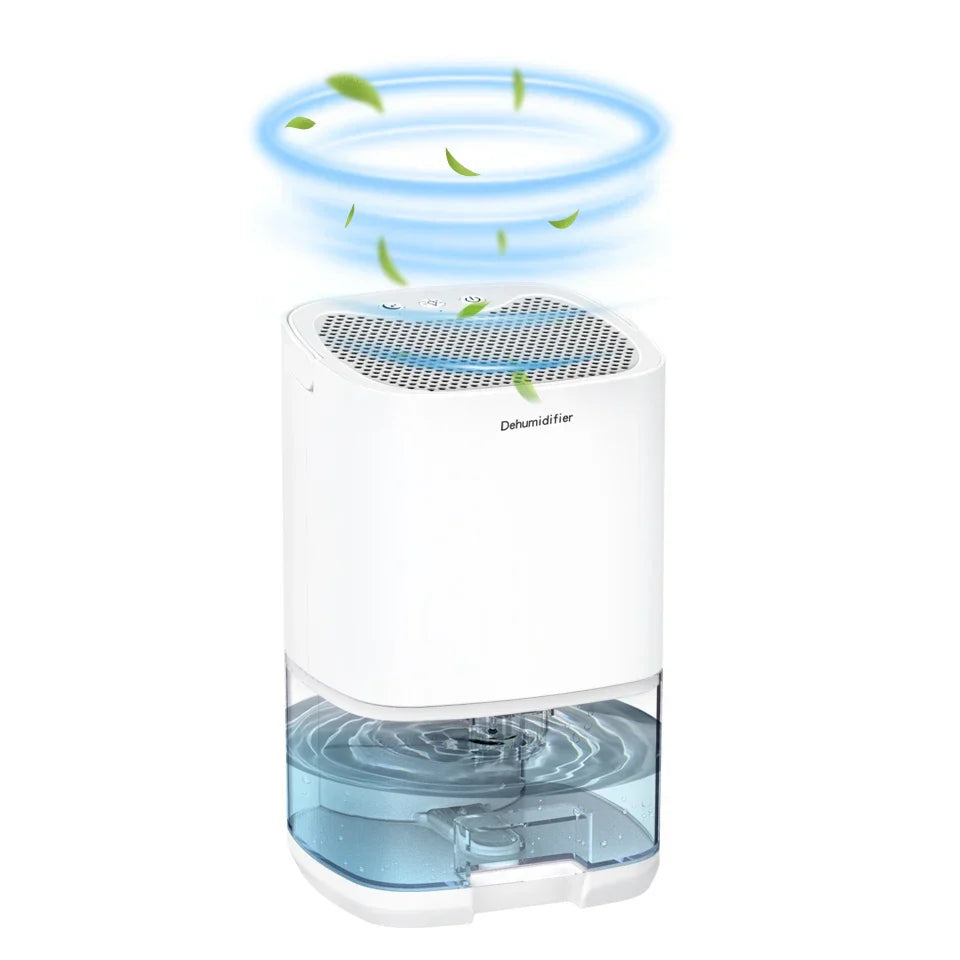 Hordozható páramentesítő és légtisztító - 1000 ml tartály - Anion szűrő - Éjszakai fény - ≤45 dB
