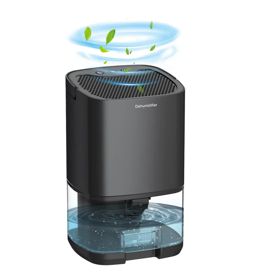 Hordozható páramentesítő és légtisztító - 1000 ml tartály - Anion szűrő - Éjszakai fény - ≤45 dB