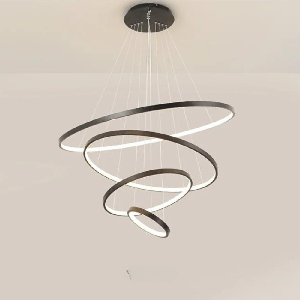 Lampadario moderno a LED a forma di anello
