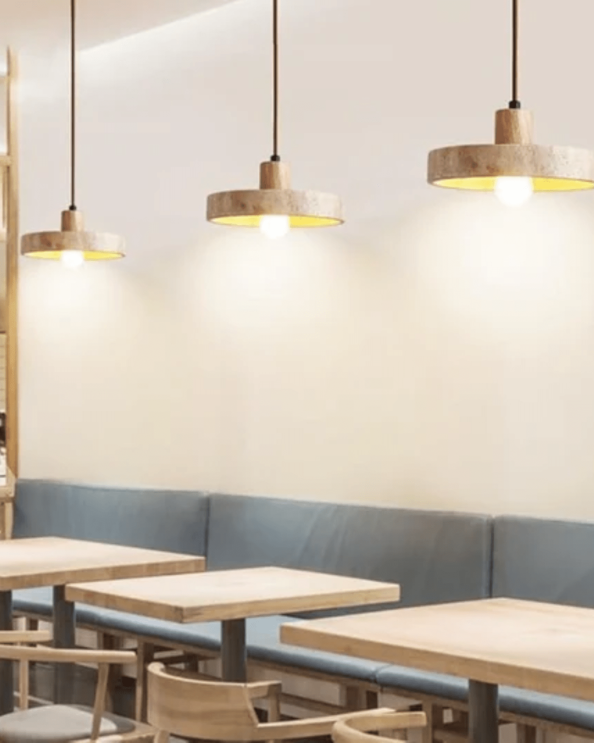 Kira Elegant Travertin Hengelampe Naturlig Steinfinish