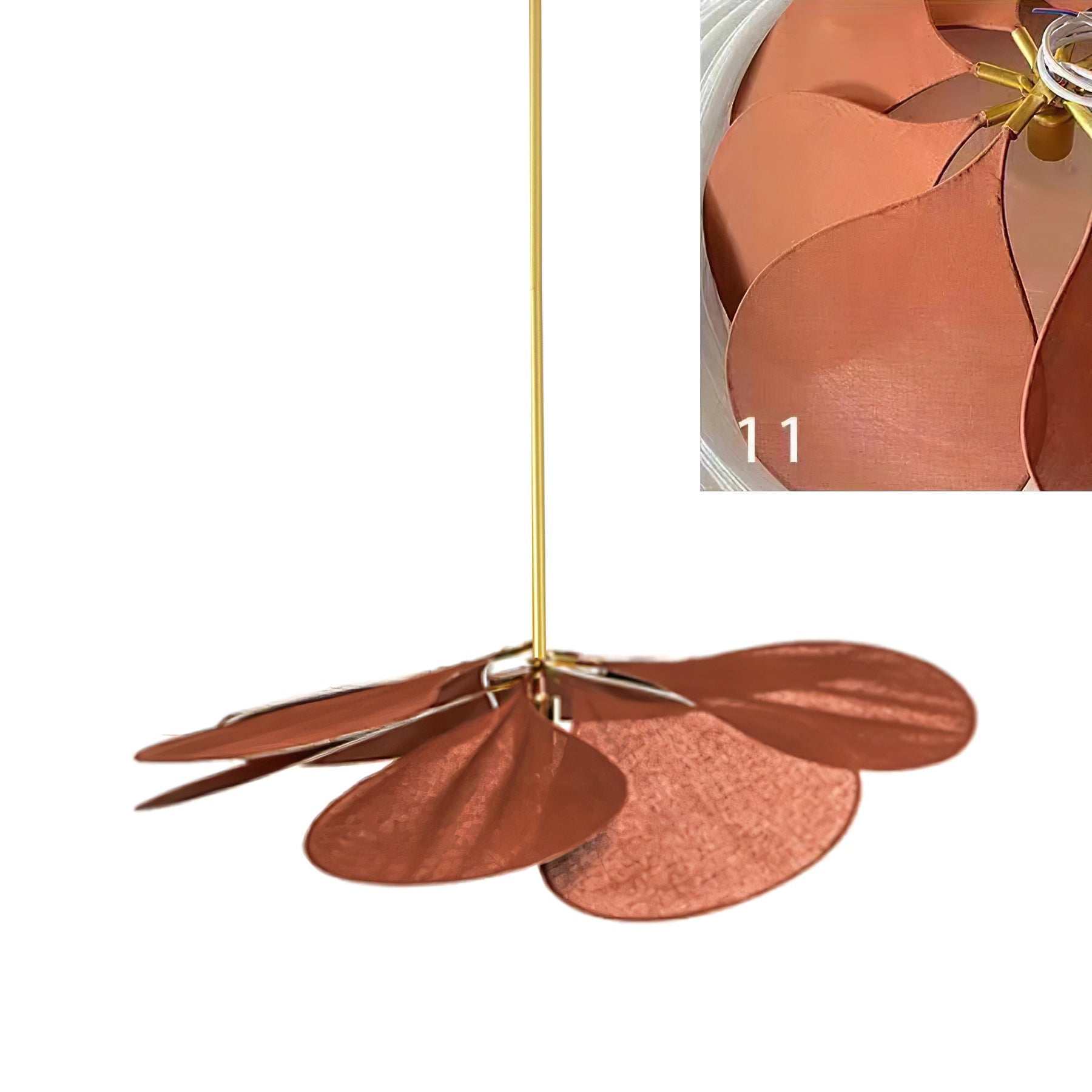 Precieuse-Petals-Pendelleuchte – Tropfenform, hängender Diffusor