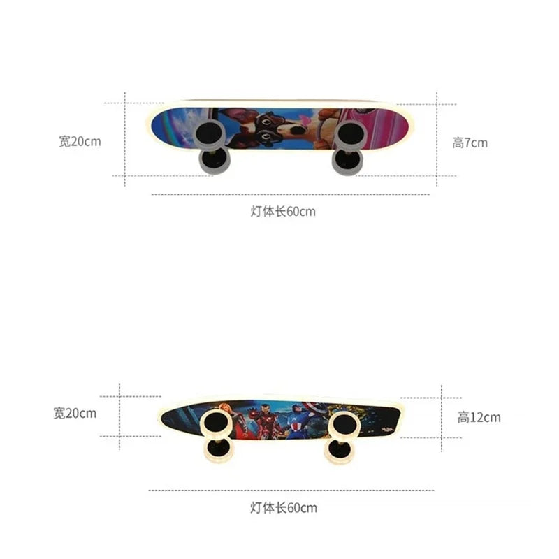 GlowBoard - Lampu Skateboard untuk bilik tidur kanak-kanak