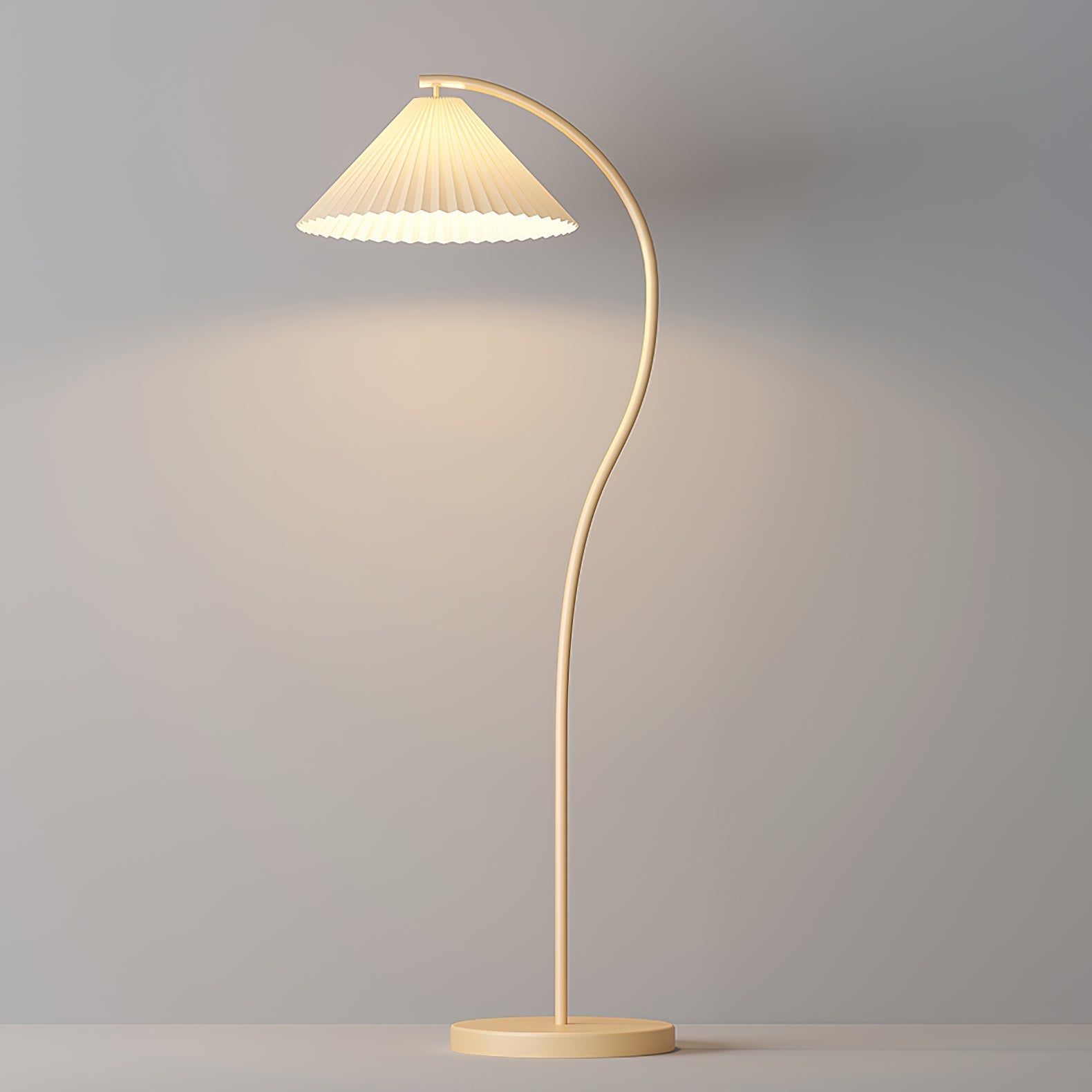Crescini weiche, plissierte Stehlampe