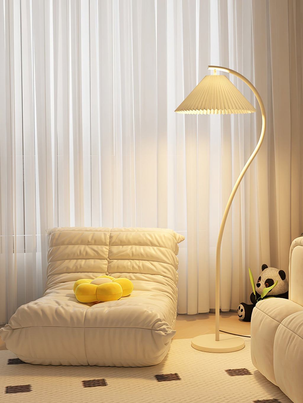Crescini weiche, plissierte Stehlampe