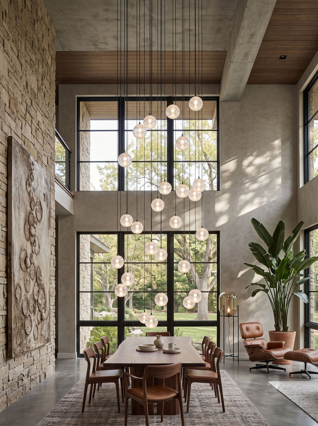 Crystal Bubble Ball Pendant Lamp