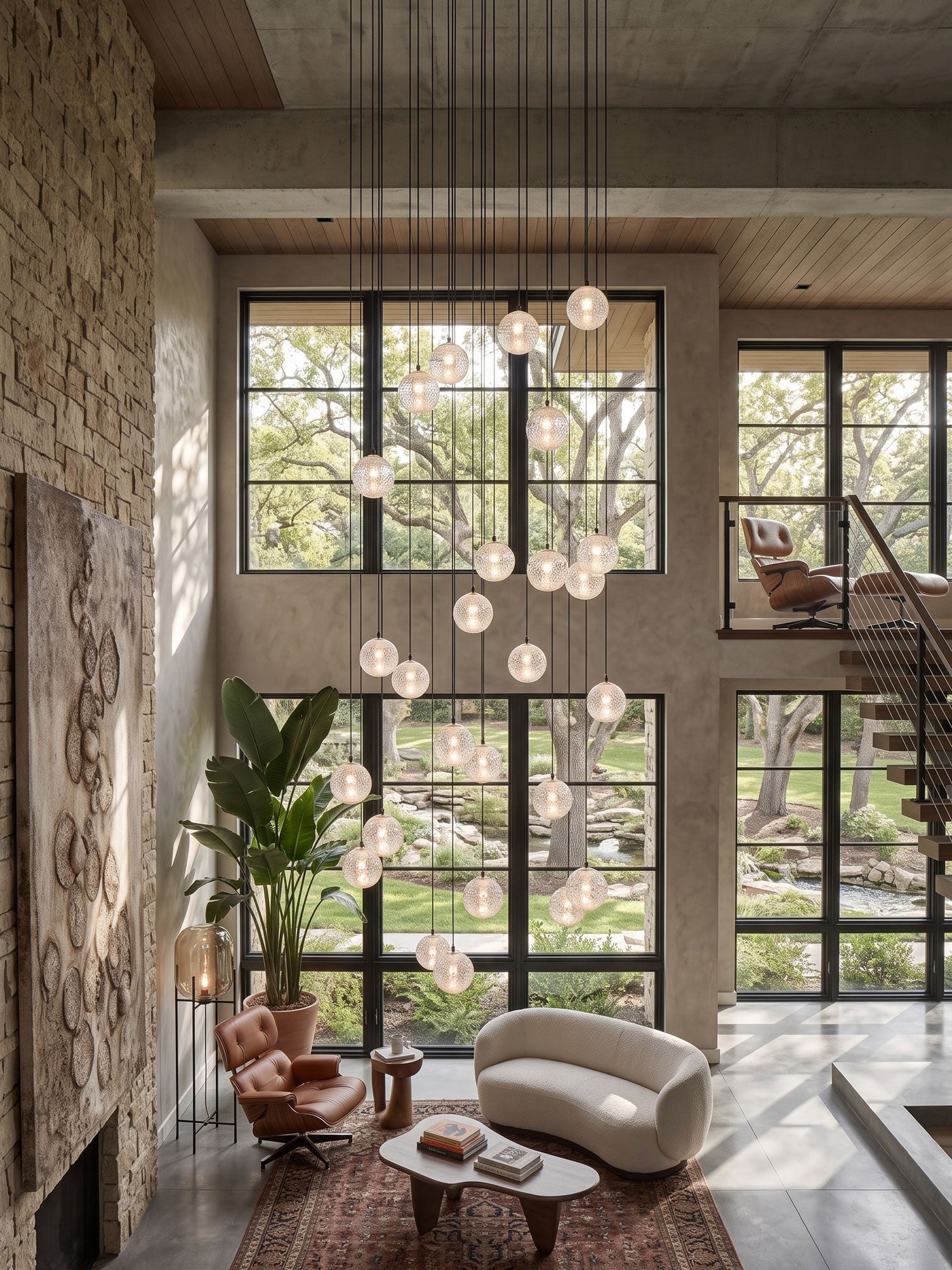 Crystal Bubble Ball Pendant Lamp