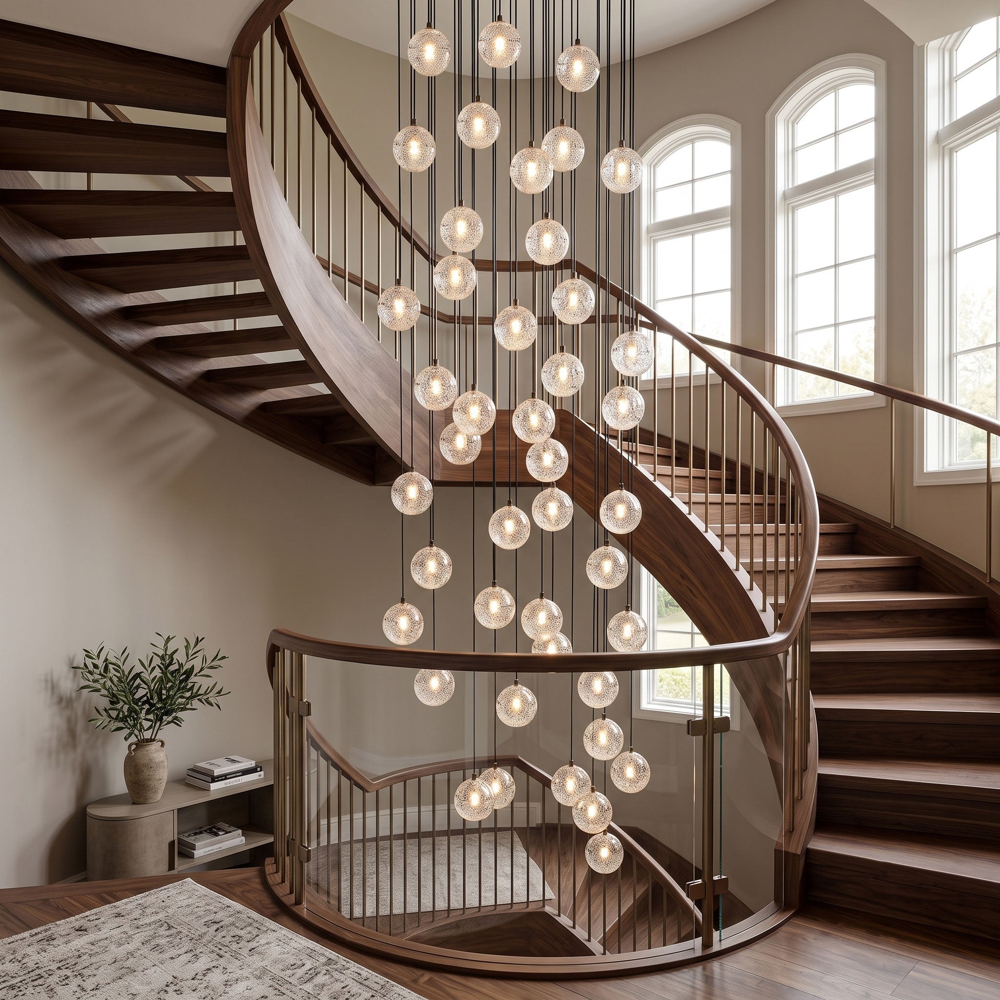 Crystal Bubble Ball Pendant Lamp