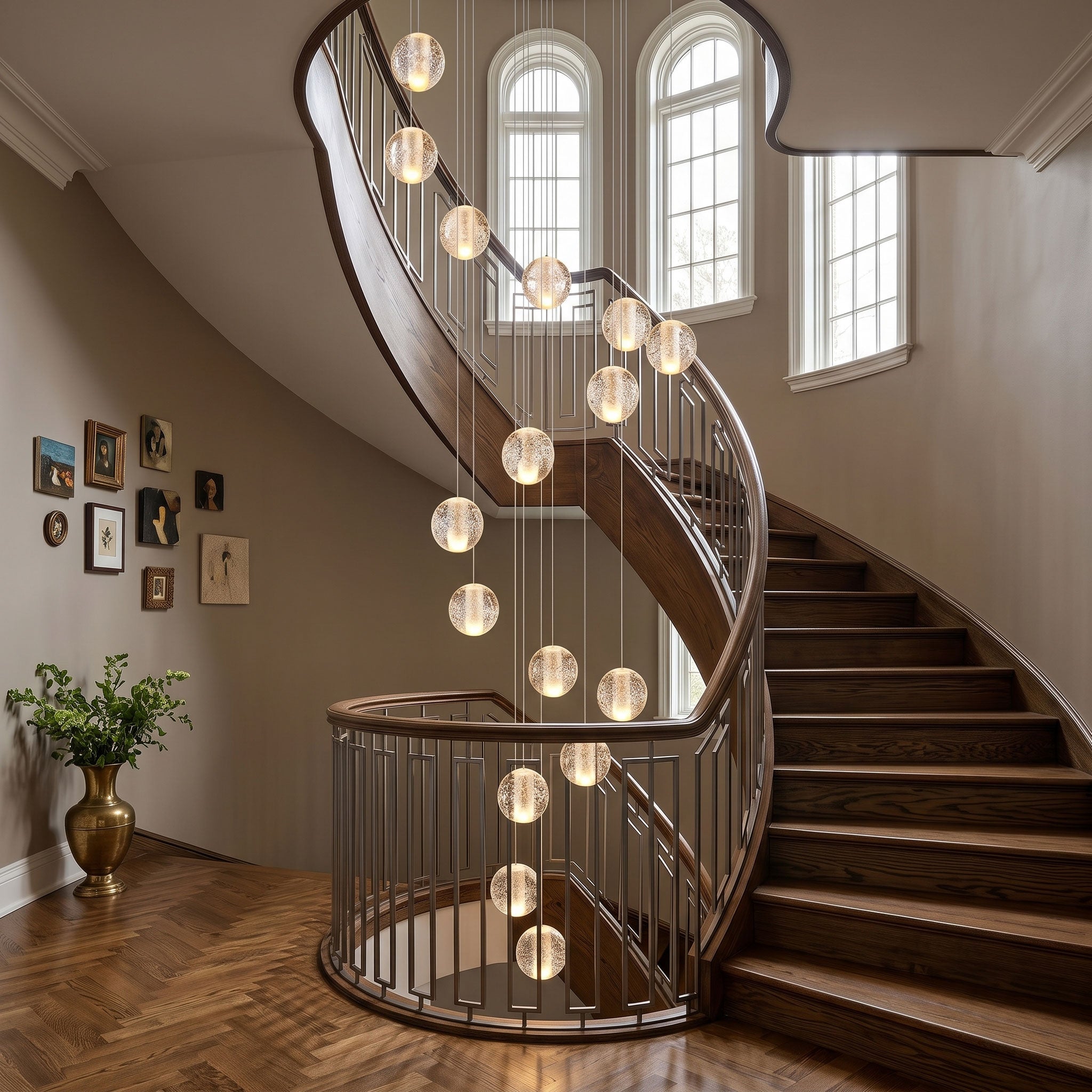 Crystal Bubble Ball Pendant Lamp
