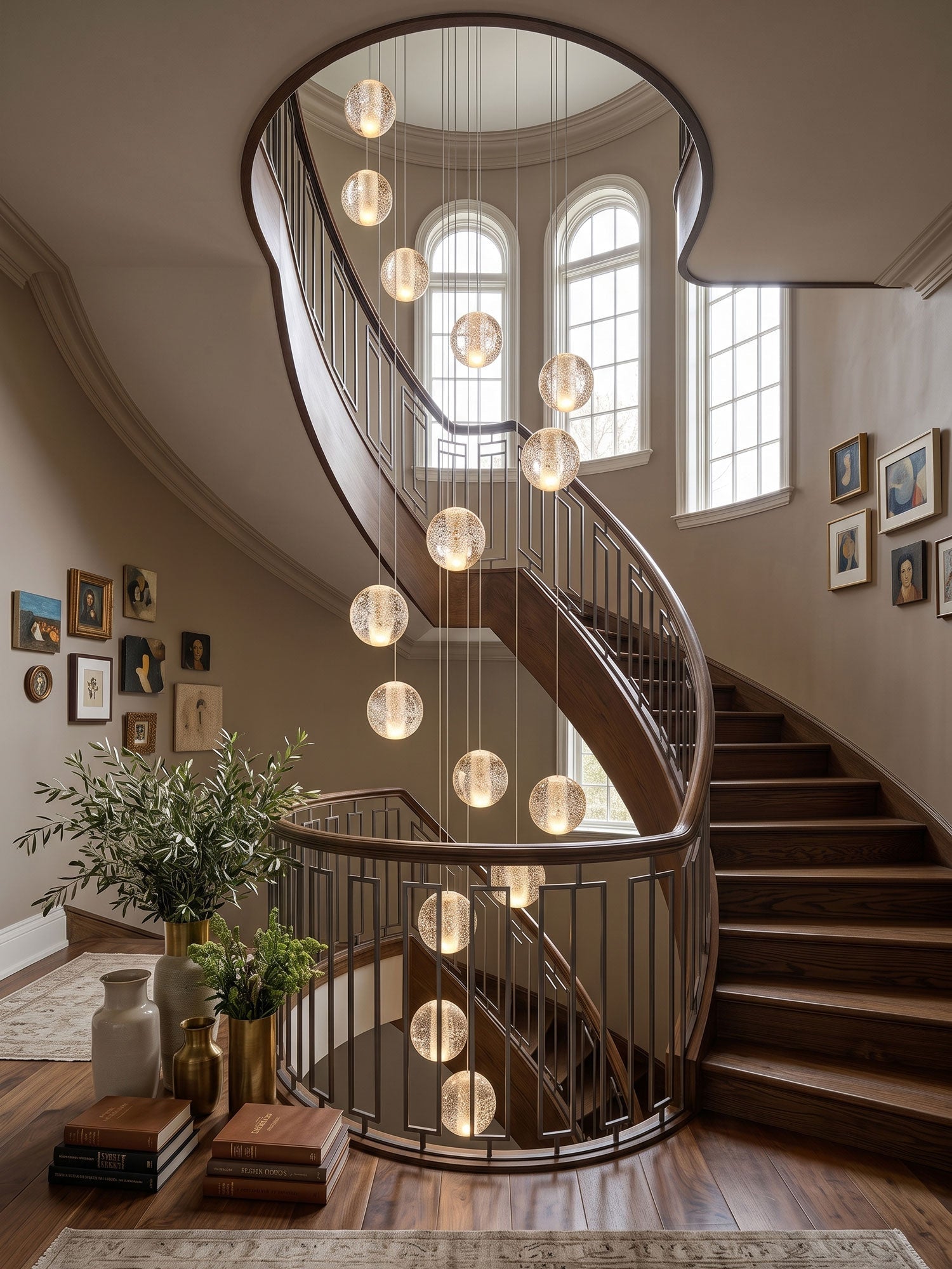 Crystal Bubble Ball Pendant Lamp