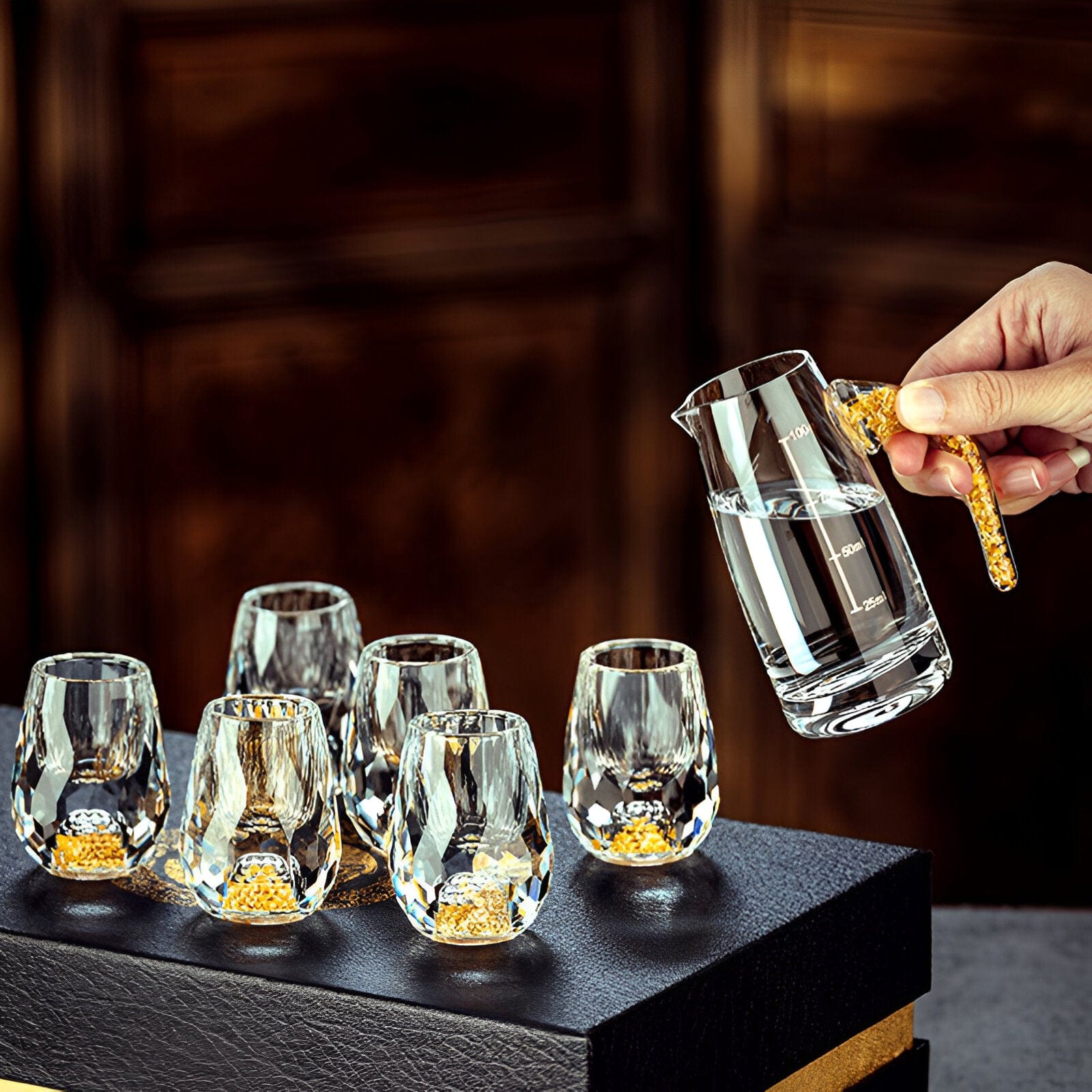 Fundo de Vidro de Cristal de Luxo para Vodka