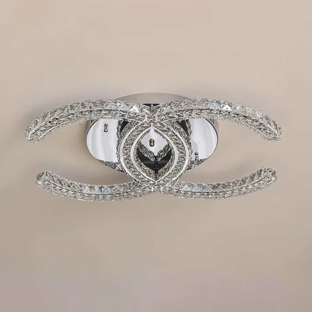 Double C Crystal Ceiling Light — Kristy Collection
