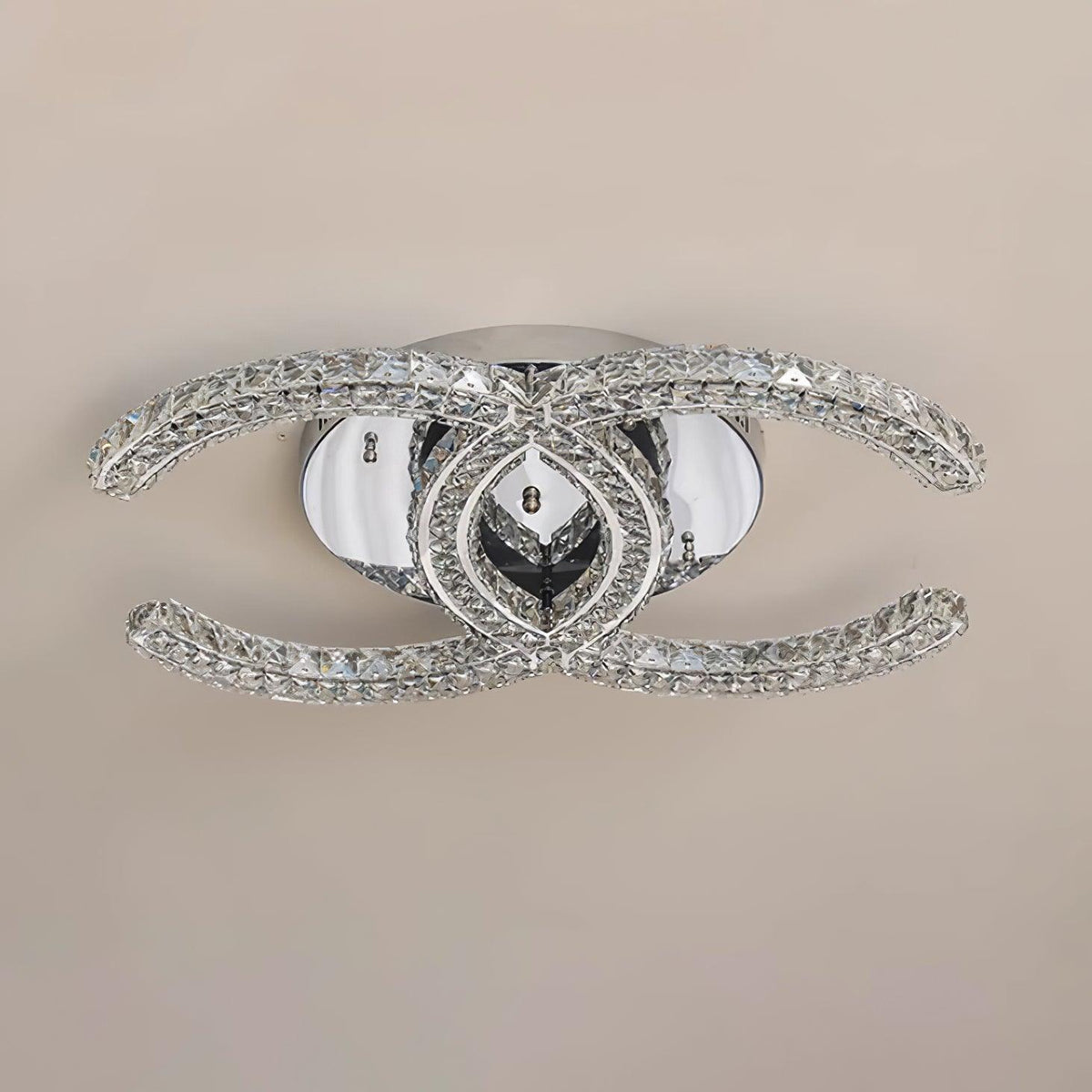 Double C Crystal Ceiling Light — Kristy Collection