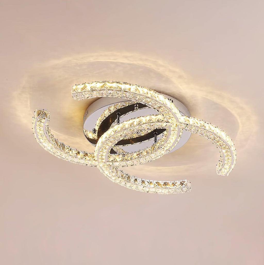 Kristy Crystal Ceiling Light Double C - Neutralighting