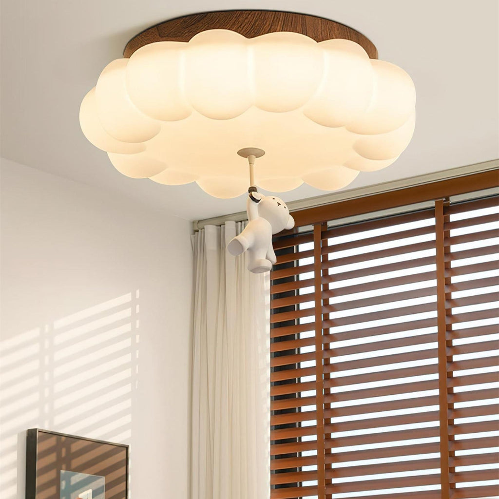 Quen kagebjørne-loftslampe, planmonteret