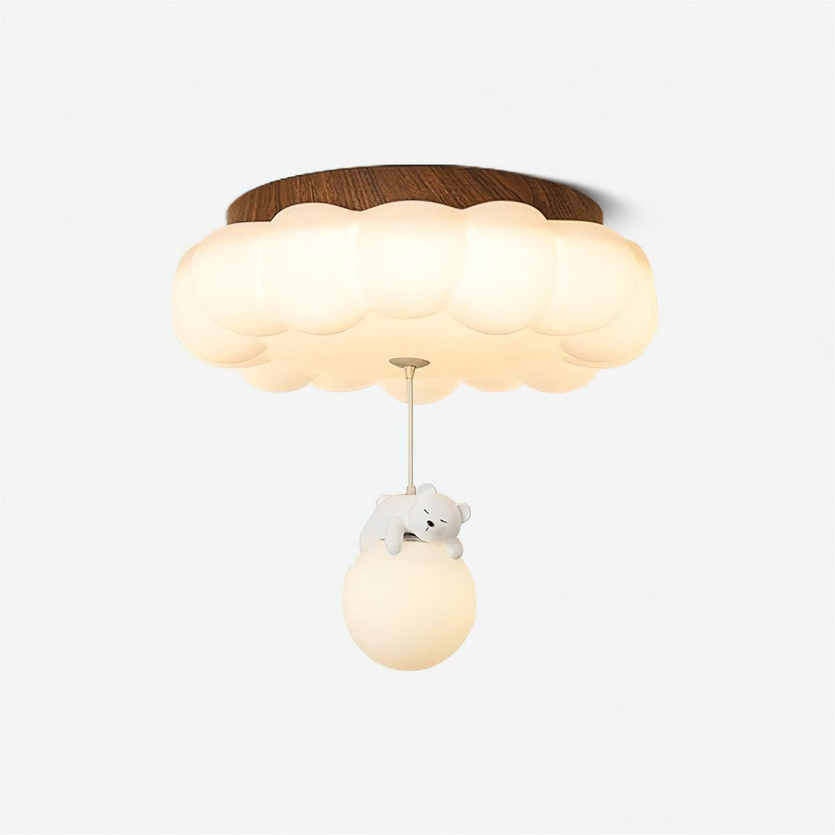 Quen kagebjørne-loftslampe, planmonteret