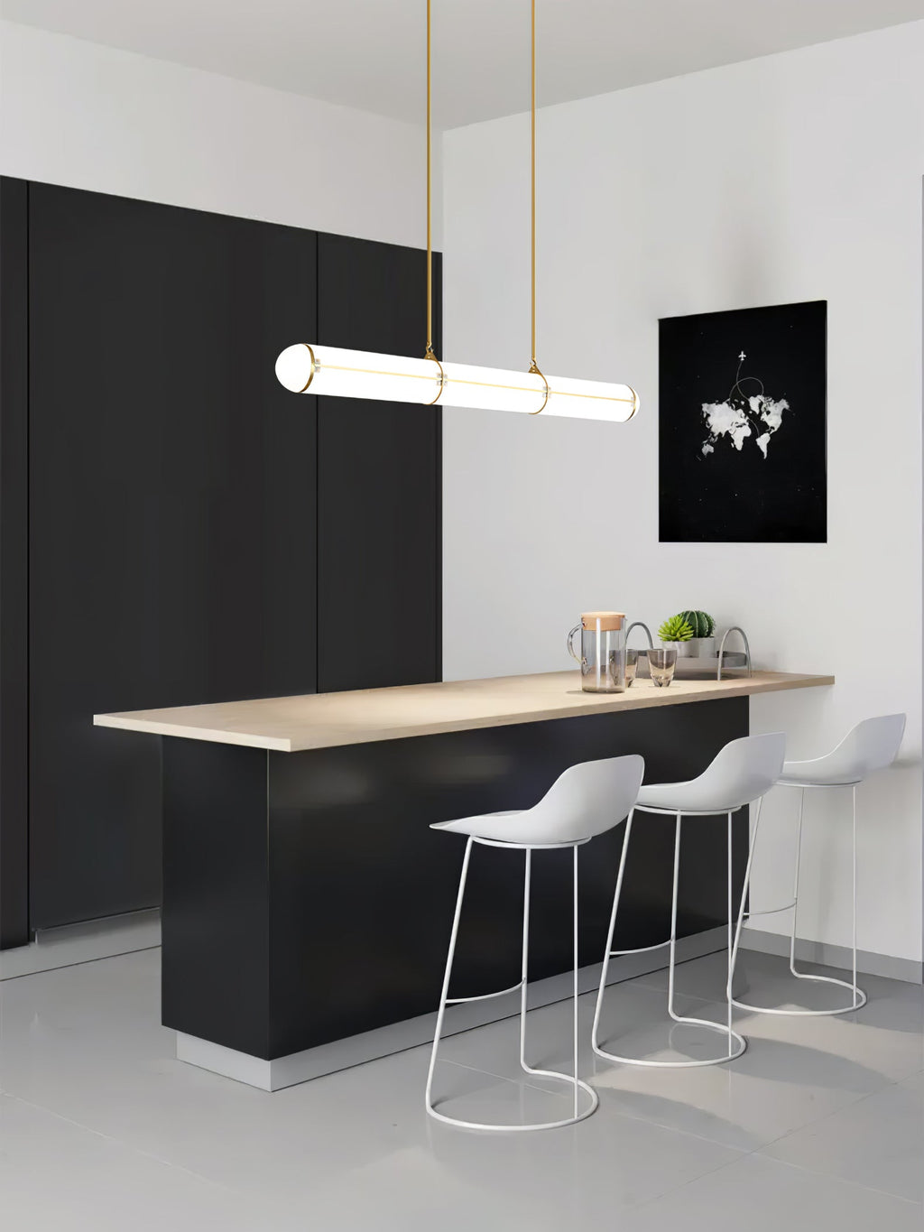 Lampada a sospensione Lustra Endless — sezioni cilindriche, 48W